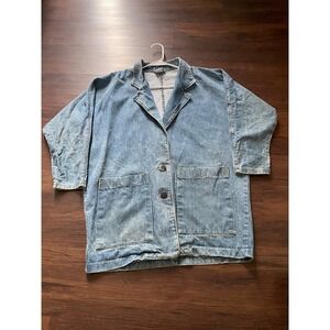 Vintage La Cetch Jeanwear Oversized Denim Blazer Made In USA‎